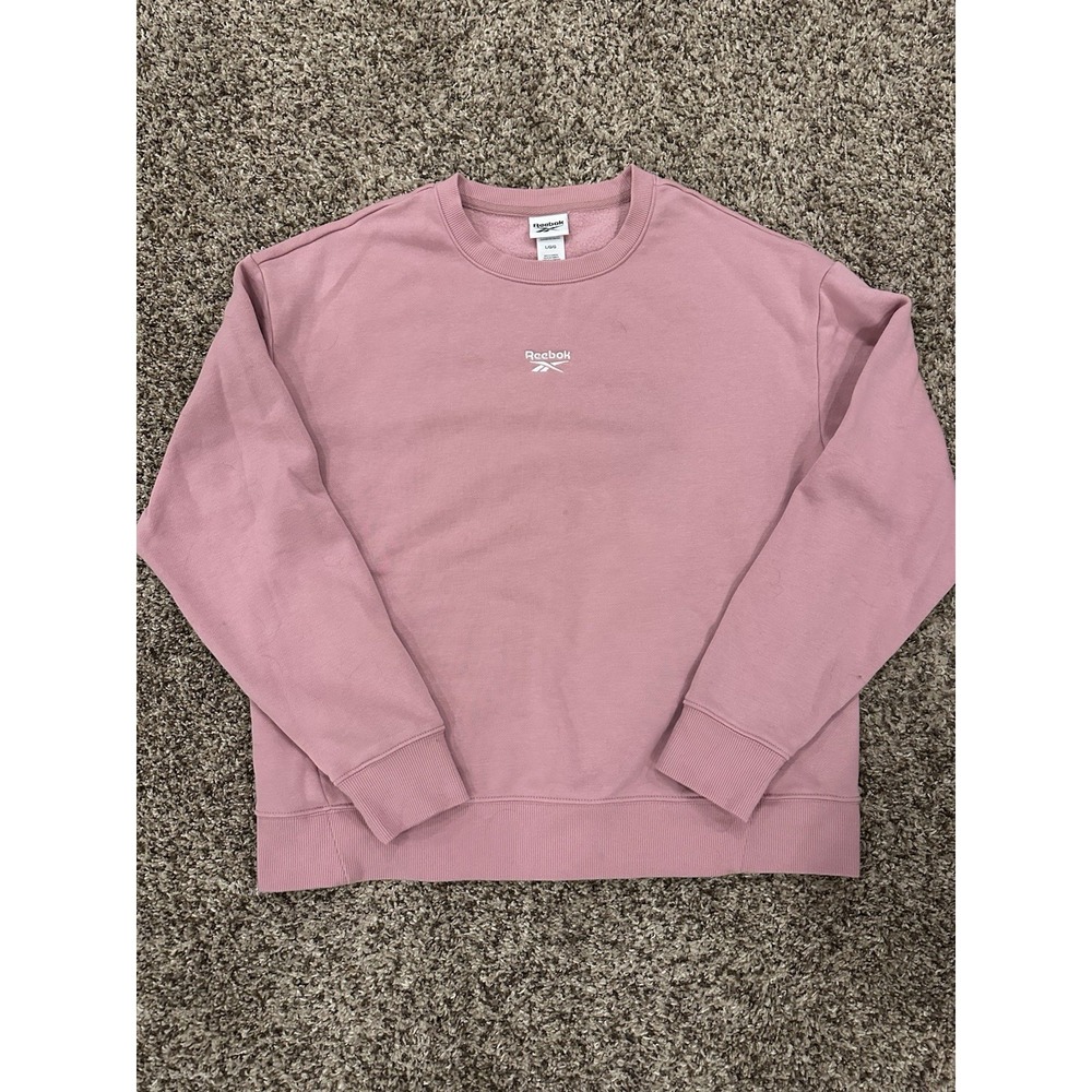 Reebok Womens Classic Crew Sweatshirt, Pink, Large